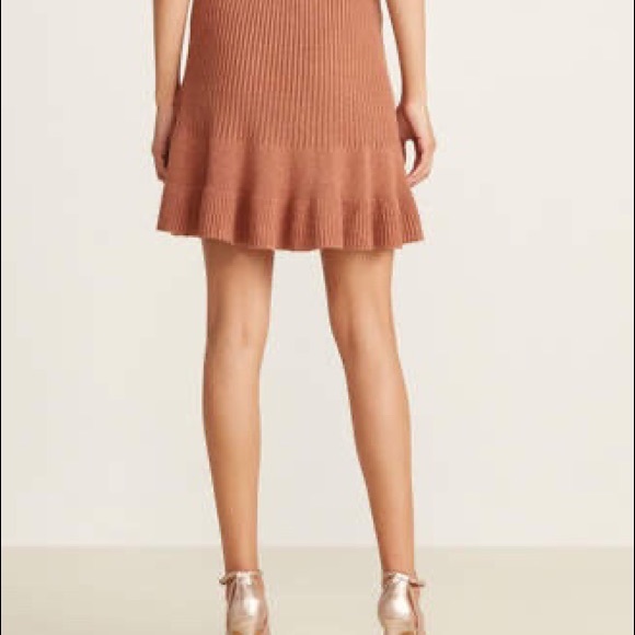 Free People Solid Gold Knit Skirt - Picture 3 of 9